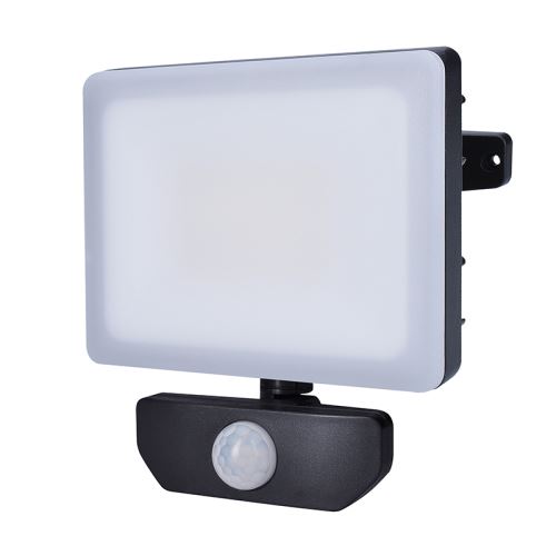 Solight LED reflektor Quick so sensorom, 30W, 2550lm, 4000K, IP44, čierny
