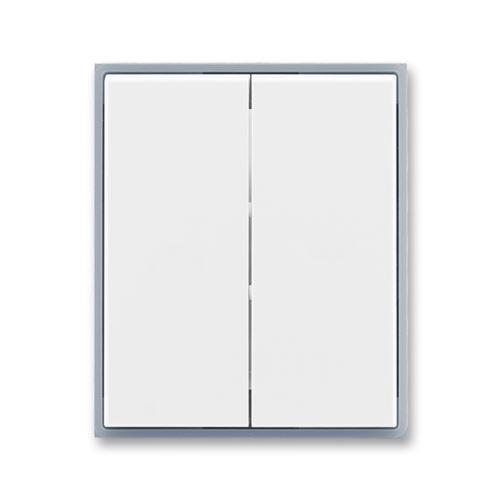 Kryt delený, biela / ľadová šedá, ABB, Element 3558-A00652 04
