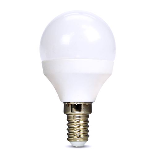 Solight LED žiarovka, miniglobe, 8W, E14, 4000K, 720L, biele prevedenie