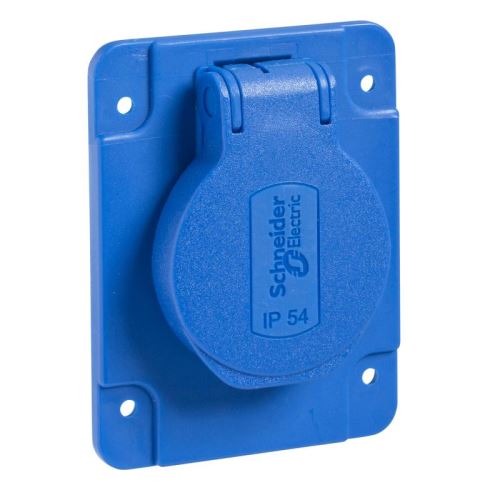 Zásuvka IP54 modrá PKN62B