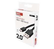 USB kábel 2.0 A / M - micro B / M 2m čierny (5)