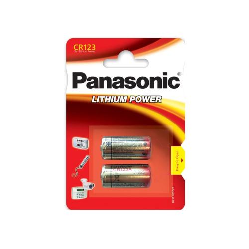 Baterie CR123 PANASONIC lithiová 2ks / blistr