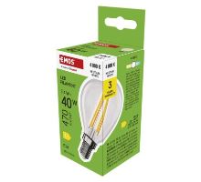LED žiarovka Filament Mini Globe / E14 / 3,4 W (40 W) / 470 lm / neutrálna biela