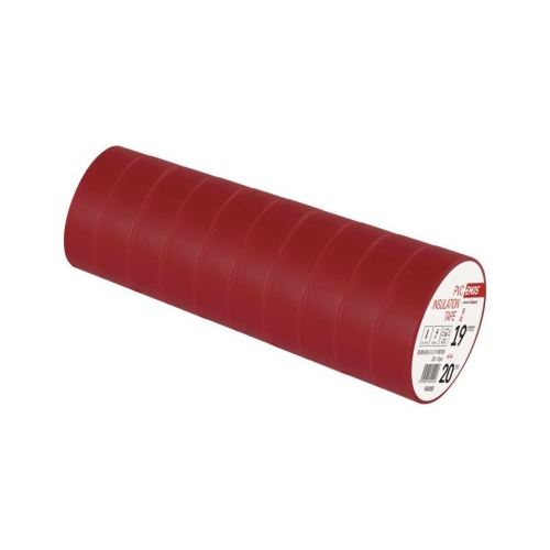 Izolační páska PVC 19mm / 20m červená