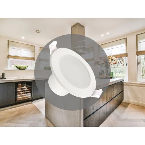 LED svítidlo 7W / IP44 / DR01 / SMD / 3000K / WH - LDL143