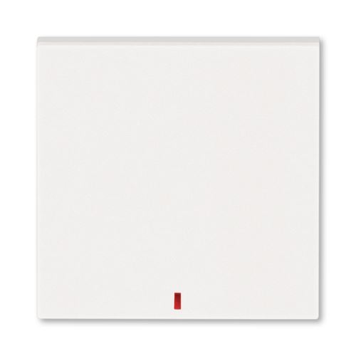 Kryt jednoduchý s červeným průzorem, perleťová/ledová bílá, ABB Levit M 3559H-A00655 68