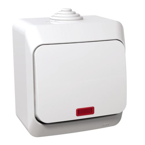 Cedar Plus spínač 6So IP44 bílá