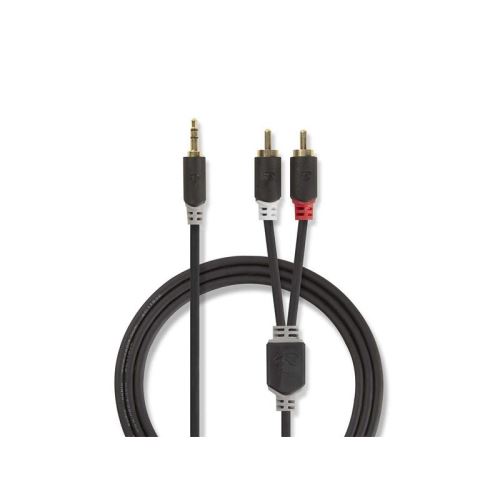 Kabel Jack 3,5mm stereo/2x Cinch 0,5m NEDIS CABW22200AT05