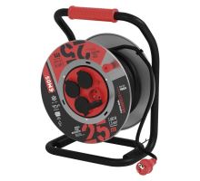 Guma-neoprén prodluž. kabel, buben kovový – 4z, 25m, 1,5mm2