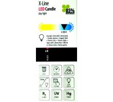 LED žárovka X-LINE 6W/E14/CANDLE day light 6000K (1)