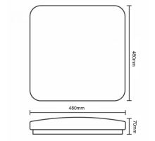 LED svítidlo OPAL + dálkový ovladač 48W - LCL535S/S (2)