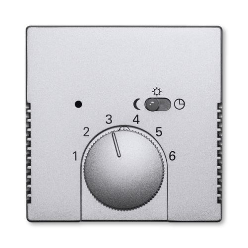 Kryt termostatu priestorového, hliníková strieborná, ABB Future linear 2CKA001710A3669