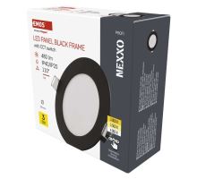 LED vestavné svítidlo NEXXO, kruhové, černé, 7W, se změnou CCT