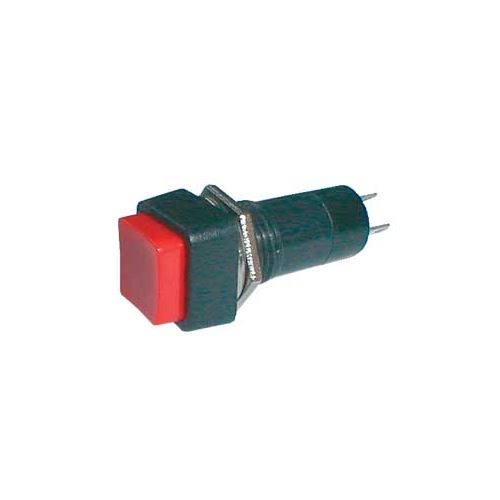 Přepínač tlačítko čtv. ON-OFF 250V/1A červené