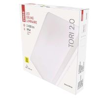 LED přisazené svítidlo TORI, čtvercové bílé 24W neutr. b., IP54