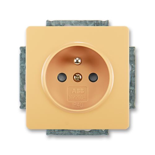 Zásuvka jednonásobná, s clonkami, béžová, ABB Swing / Swing L 5518G-A02359 D1