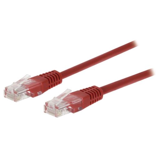 Kabel UTP 1x RJ45 - 1x RJ45 Cat5e 1m RED VALUELINE VLCT85000R10