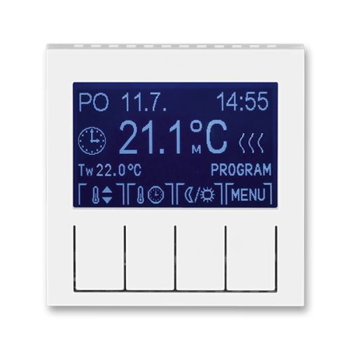 Termostat univerzální programovatelný, bílá/bílá, ABB Levit 3292H-A10301 03