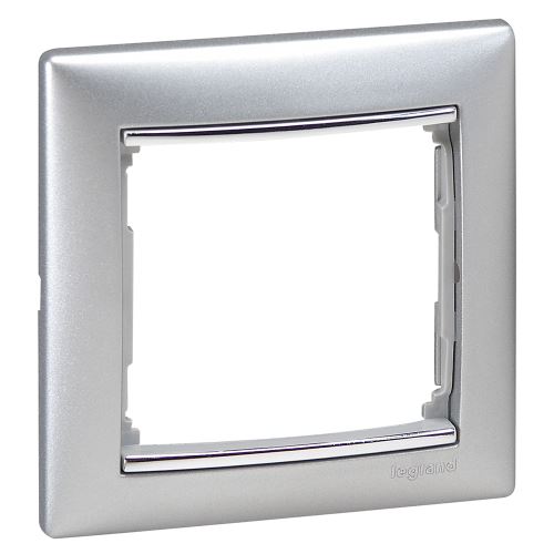 Valena rámeček 1-násobný Stříbrná metalíza/stříbrný proužek