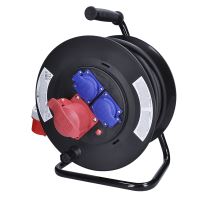 Solight prodlužovací přívod - na bubnu, zásuvky 400V + 230V, 25m kabel guma-neopren 5x1,5mm2, IP44 (2)