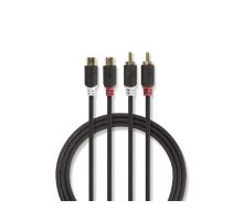 Kabel 2x Cinch konektor/2x Cinch zdířka 2m NEDIS CABW24205AT20