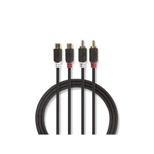 Kabel 2x Cinch konektor/2x Cinch zdířka 2m NEDIS CABW24205AT20