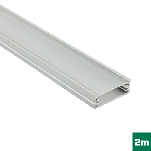 AL profil FKU15 G / W pre LED, s plexi, 2m, elox
