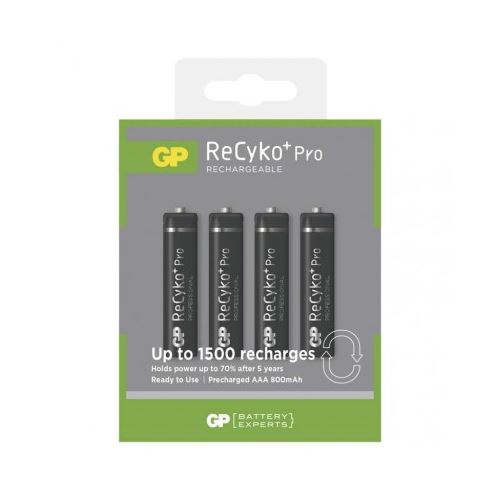 Nabíjacie batérie GP ReCyko + Pro Professional HR03 (AAA), krab.