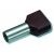 CIMCO 182422  Izolovaná dvojitá dutinka Cu 2 x 10/14 mm, hnědá (100 ks)