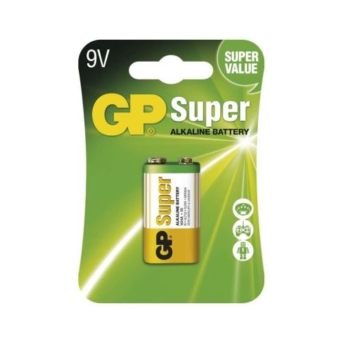 Alkalická baterie GP Super 6LF22 (9V), blistr