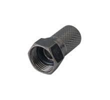 Konektor F 7.0mm gum. kroužek, černý Konektor F 7.0mm gum. kroužek, černý