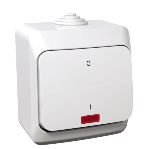 Cedar Plus spínač 2So IP44 bílá
