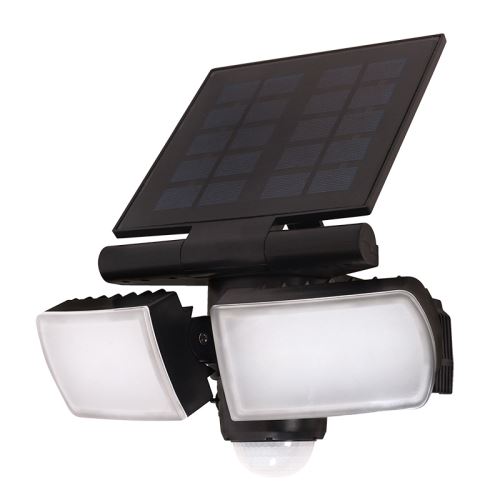 Solight LED solárne osvetlenie so senzorom, 8W, 600lm, Li-on, čierna