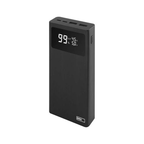 Powerbanka EMOS BetaQ 20, 20 000 mAh, 22,5 W, černá