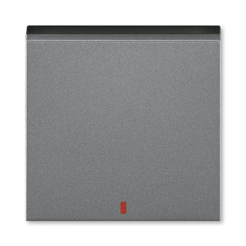 Kryt jednoduchý s červeným průzorem, ocelová/kouřová černá, ABB Levit M 3559H-A00655 69