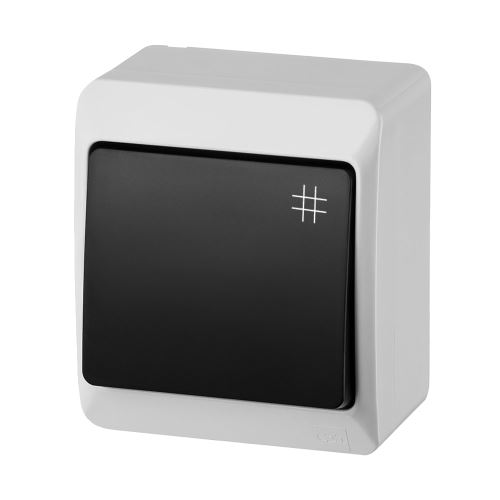 GALATEA IP44 Přepínač křížový č.7 (bílá / kolébka černá)