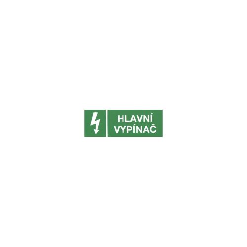 štítok 6131-A HLAVNÝ VYPÍNAČ