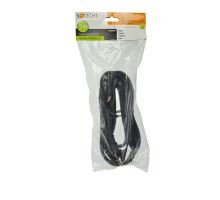 Solight flexo šňůra, 2x 1,5mm2, gumová, černá, 5m (1)