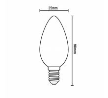 LED Filament BIELÝ 4,5W - C35 / E14 / 4000K - ZWF206 (1)
