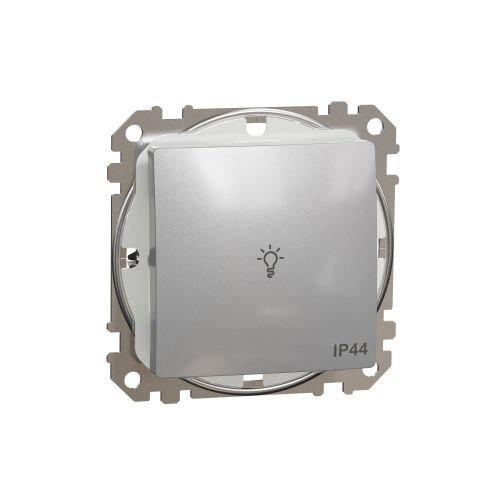 Sedna Design spínač 1/0 tlačítko "světlo" IP44 aluminium