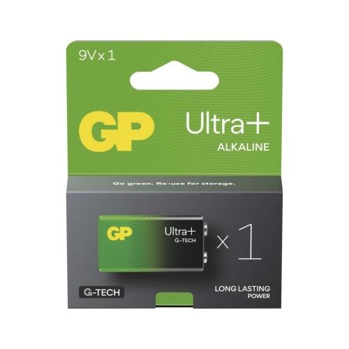 Alkalická batéria GP Ultra Plus 9V (6LF22)