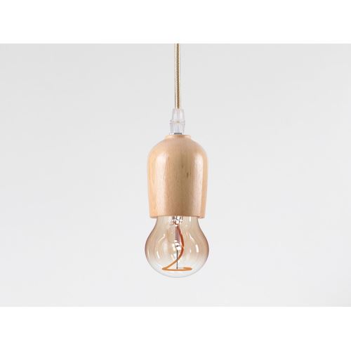 Objímka E27 / 1,5 m / drevo - prírodná - BH681H