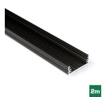 AL profil FKU15 G/W pro LED, bez plexi, 2m, černý elox AL profil FKU15 G/W pro LED, bez plexi, 2m, černý elox