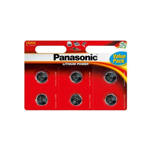 Baterie CR2032 PANASONIC lithiová 6ks / blistr