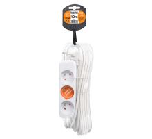 Solight predlžovací prívod, 3 zásuvky, biely, 10m (3)