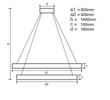 LED svítidlo + dálkový ovladač 65W - J6346/GCH (5)