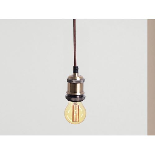 Objímka E27 / 1m / bronzová - BH662H