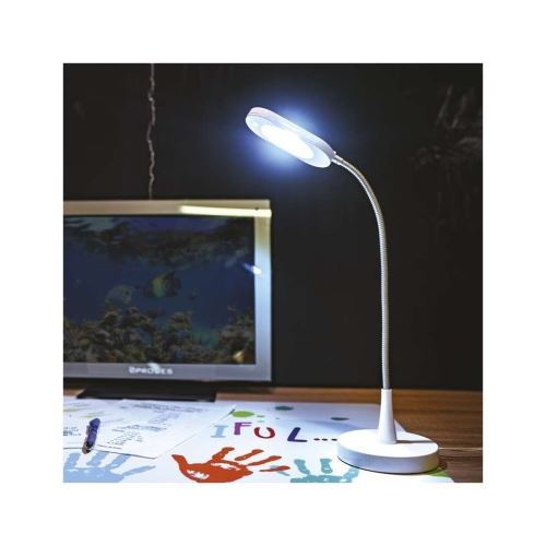LED stolná lampa HT6105, biela