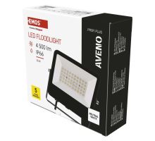 LED reflektor AVENO 30W, černý, neutrální bílá