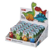 LED klíčenka – dinosauři se zvukem na LR54, 24 ks, display box